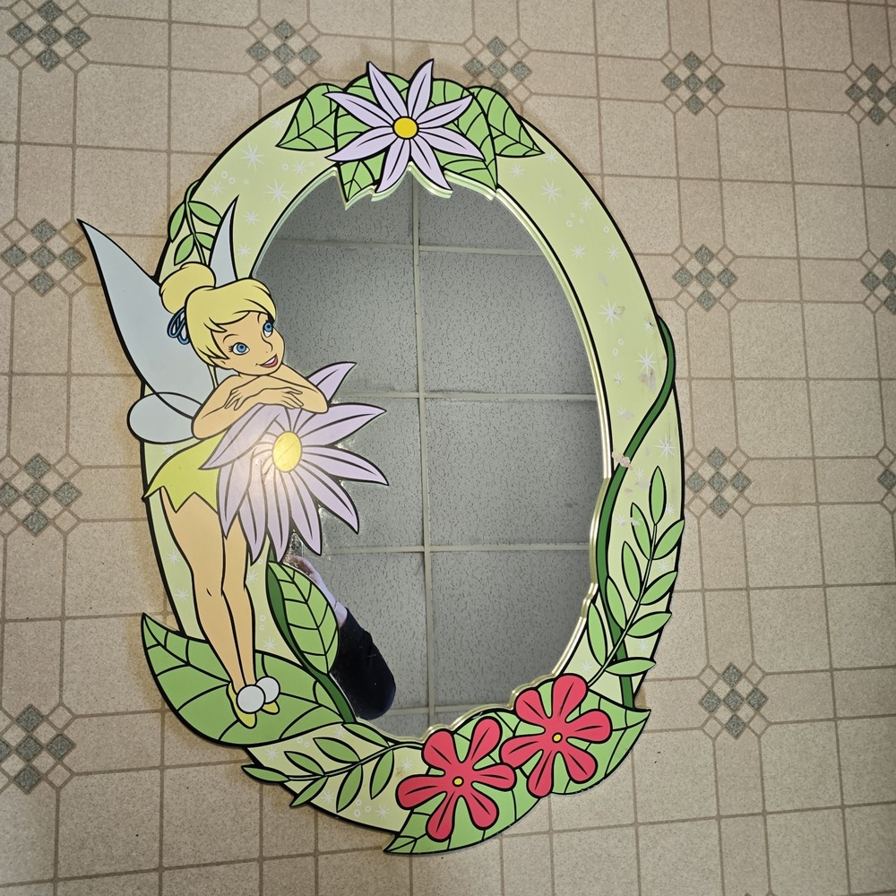 Tinkerbell Tinker Bell Fairy Wall Decor Accent Mirror 30" x 22" Peter Pan Disney